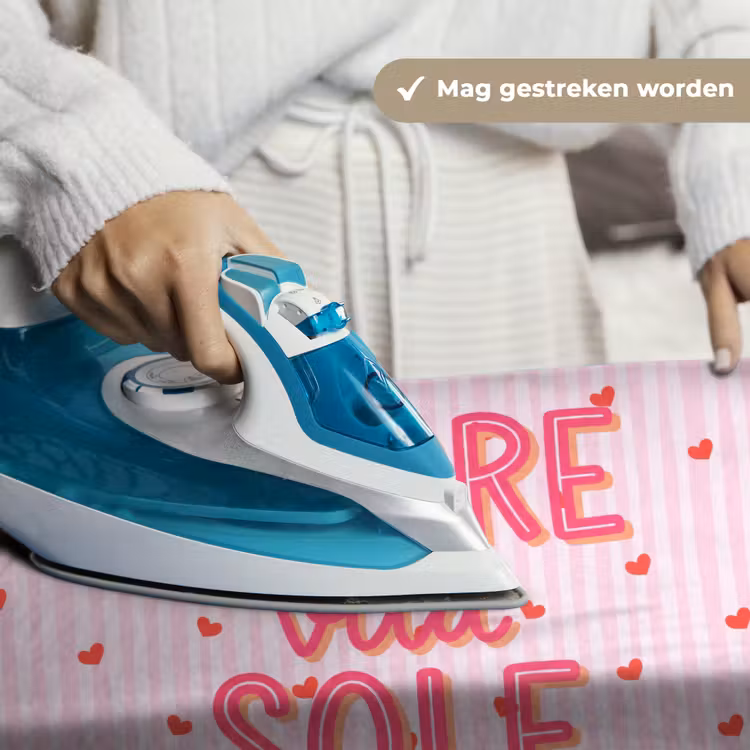 Amore vita sole - Roze - Hartjes Wandkleed katoen klein -sfeer9