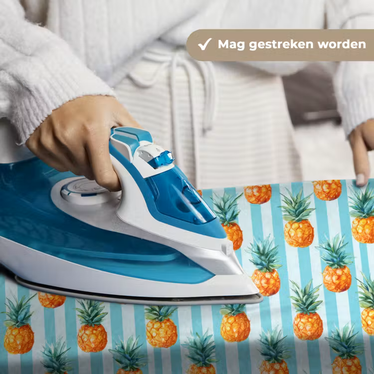 Ananas - Strepen - Groen Wandkleed katoen klein 269 -sfeer9