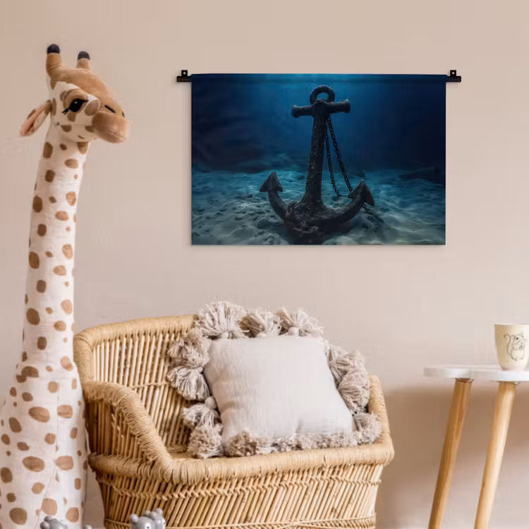 Anker - Ijzer - Zeebodem - Zand Wandkleed katoen klein -wsfeer5_kind