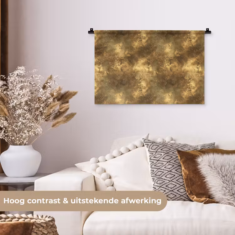 Antiek - Metaallook - Goud Wandkleed katoen klein 269 -sfeer1