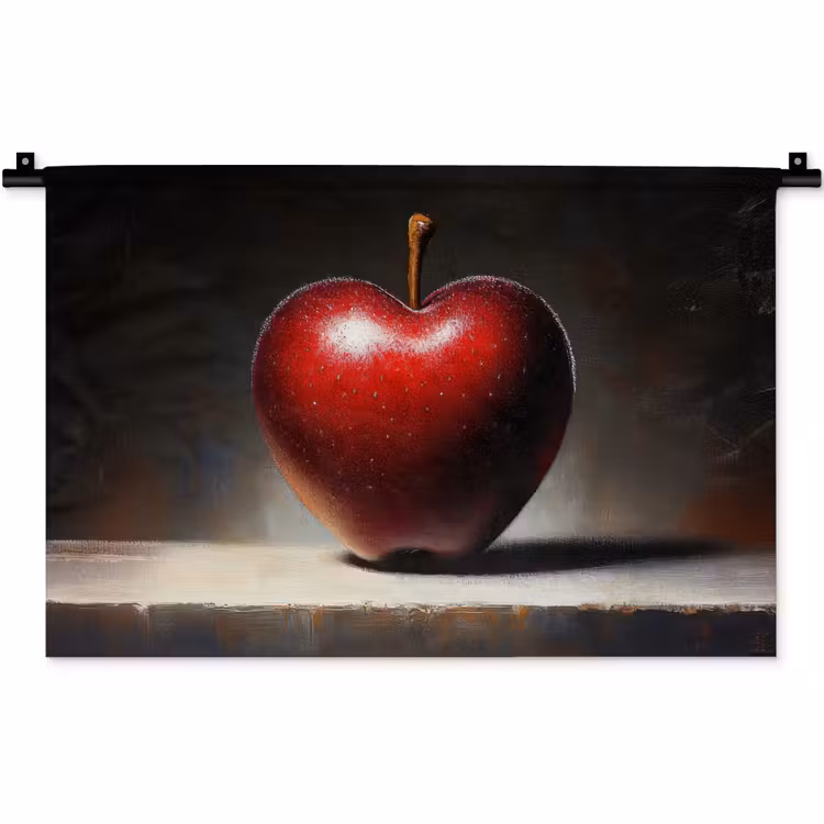 Apple - Hart - Rood Wandkleed katoen klein -zz3d