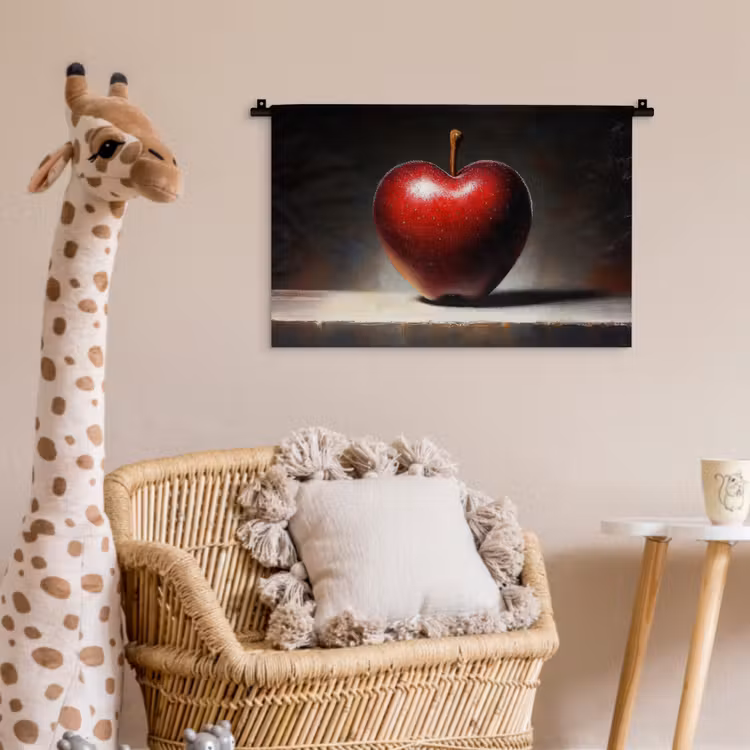 Apple - Hart - Rood Wandkleed katoen klein -wsfeer5_kind