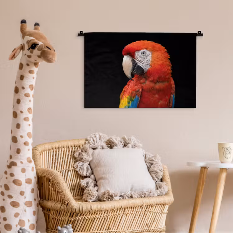 Ara - Portret - Rood Wandkleed katoen klein -wsfeer5_kind