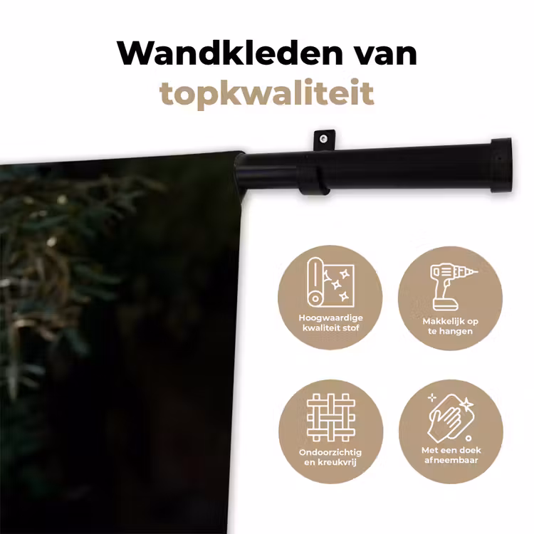 Arend - Hout - Wit - Planten Wandkleed katoen klein -sfeer2