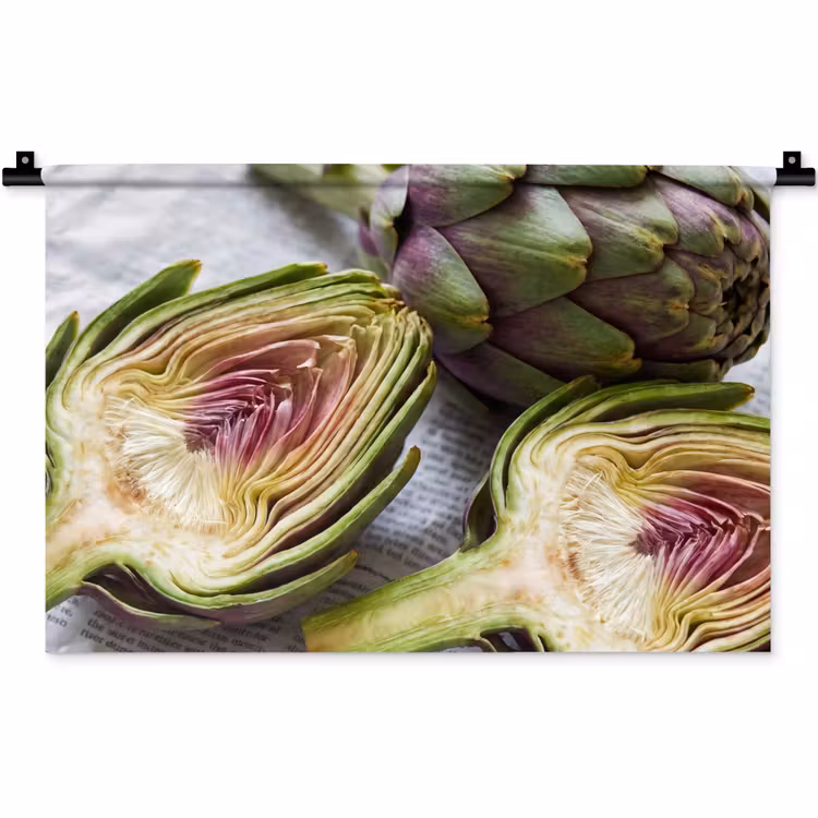 Wandkleed - Artisjok - Doorgesneden - Eten - Artisjok - Doorgesneden - Eten Wandkleed katoen klein