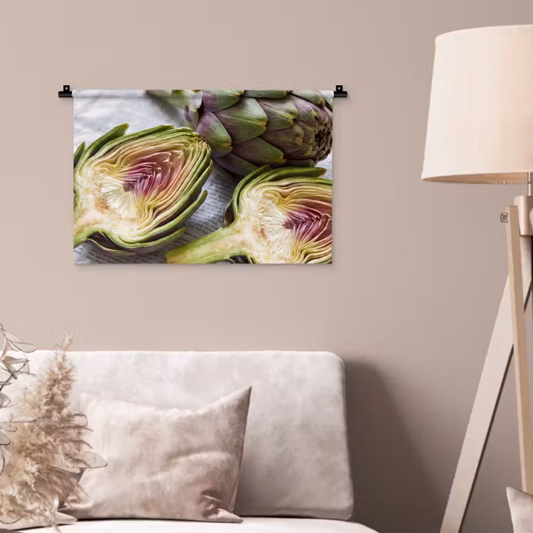 Wandkleed - Artisjok - Doorgesneden - Eten - Artisjok - Doorgesneden - Eten Wandkleed katoen klein