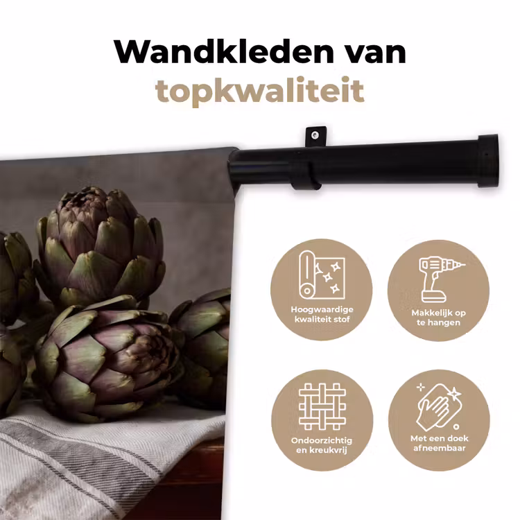 Wandkleed - Artisjok - Eten - Rustiek - Artisjok - Eten - Rustiek Wandkleed katoen klein