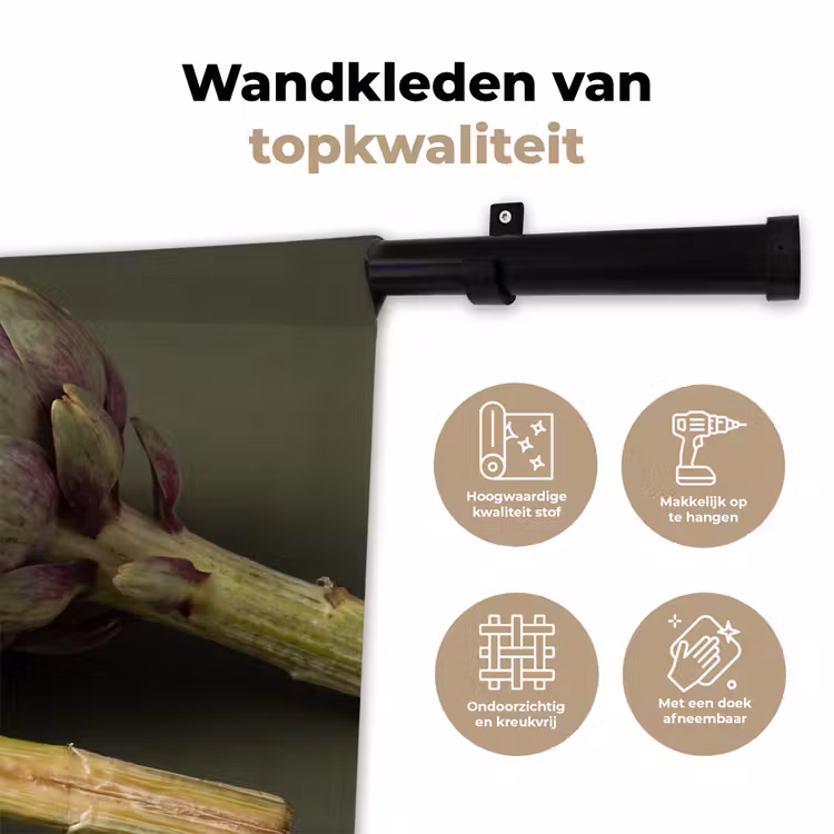 Wandkleed - Artisjok - Paars - Voedsel - Artisjok - Paars - Voedsel Wandkleed katoen klein