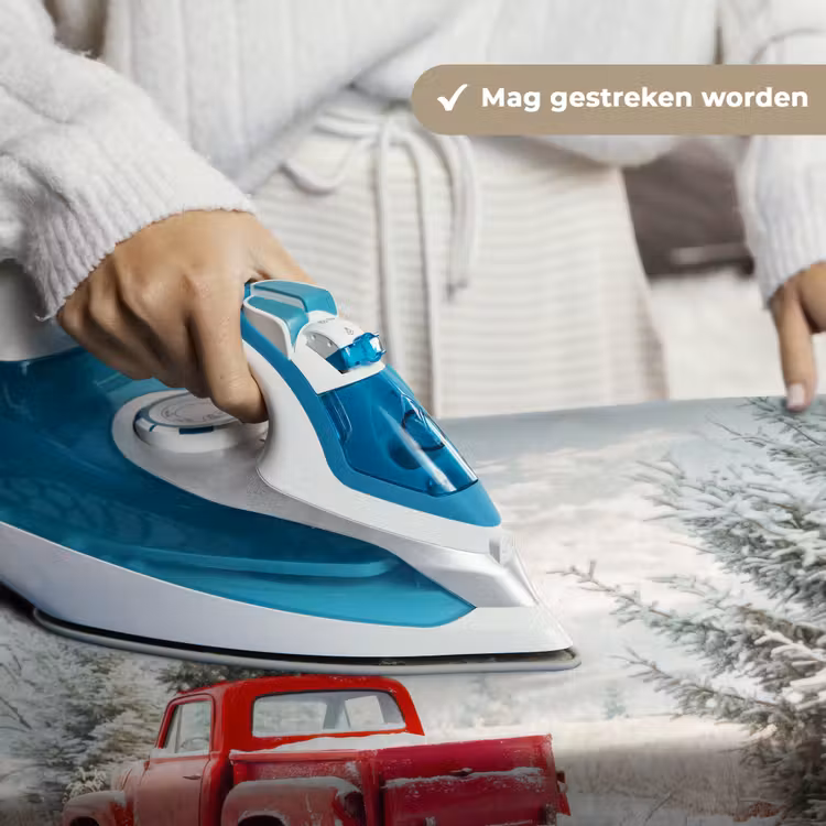 Auto - Rood - Cadeaus - Winter - Sneeuw - Kerst Wandkleed katoen klein -sfeer9