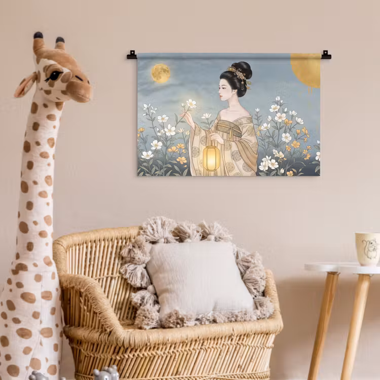 Aziatisch - Vrouw - Kimono Wandkleed katoen klein -wsfeer5_kind