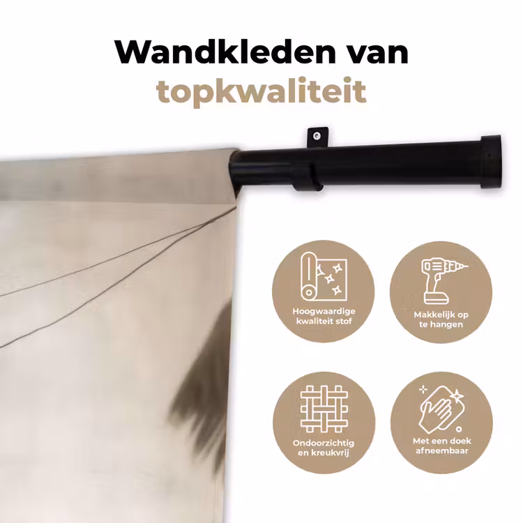 Badkleding - Palmbomen - Schaduw - Tropisch Wandkleed katoen klein -sfeer2