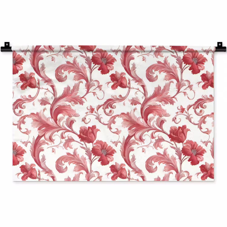 Barok - Patroon - Rood Wandkleed katoen klein 269 -zz3d