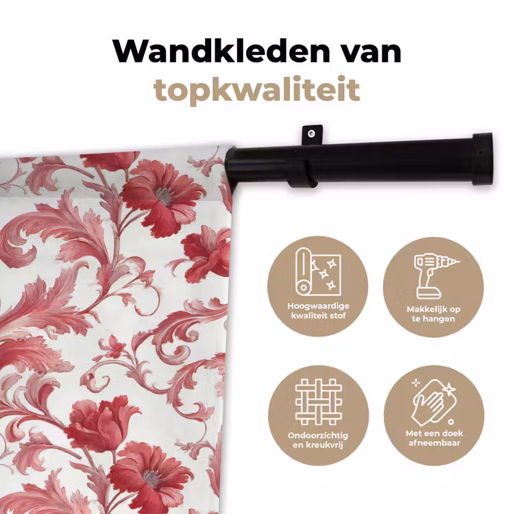 Barok - Patroon - Rood Wandkleed katoen klein 269 -sfeer2