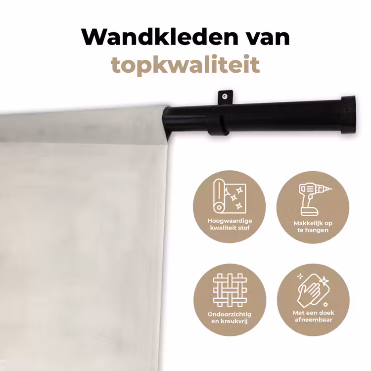 Beertje - Sneeuwvlokje - Wit - Pluizig Wandkleed katoen klein -sfeer2