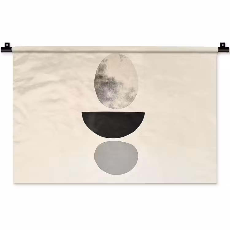 Beige - Japandi - Wabi sabi Wandkleed katoen klein -zz3d