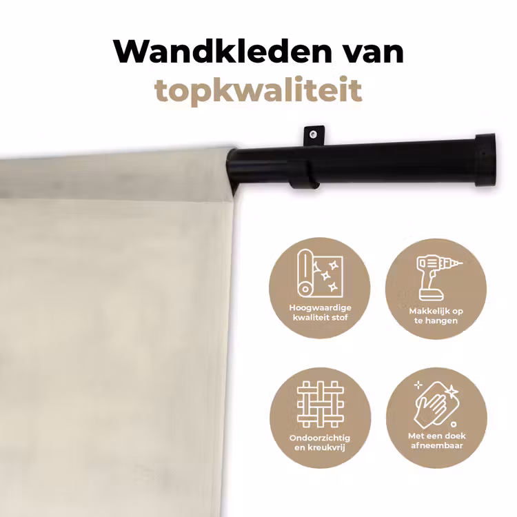 Beige - Japandi - Wabi sabi Wandkleed katoen klein -sfeer2