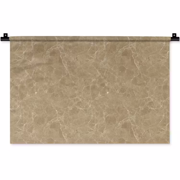 Beige - Marmer - Witte aders Wandkleed katoen klein 269 -zz3d