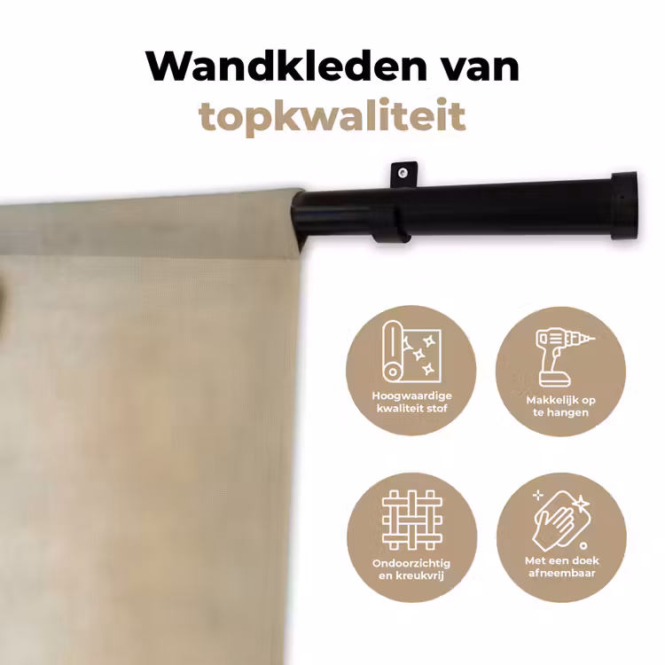 Beige - Vintage - Bestek Wandkleed katoen klein -sfeer2