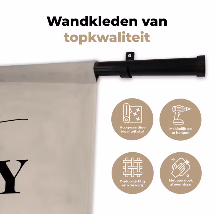 Beige - Winter - Quote - Cozy Wandkleed katoen klein -sfeer2