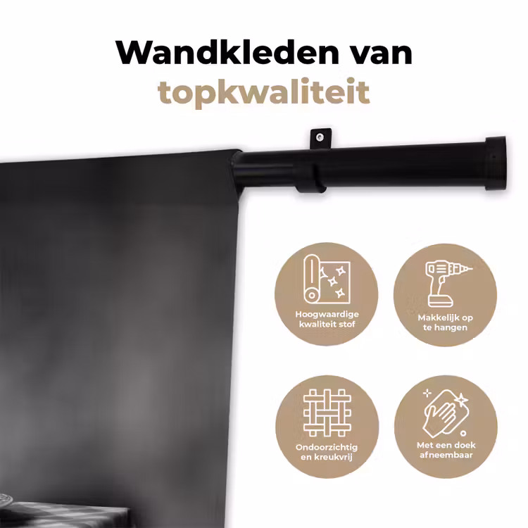 Bengaal - Kat - Tafelkleed - Zwart - Wit - Dier Wandkleed katoen klein -sfeer2