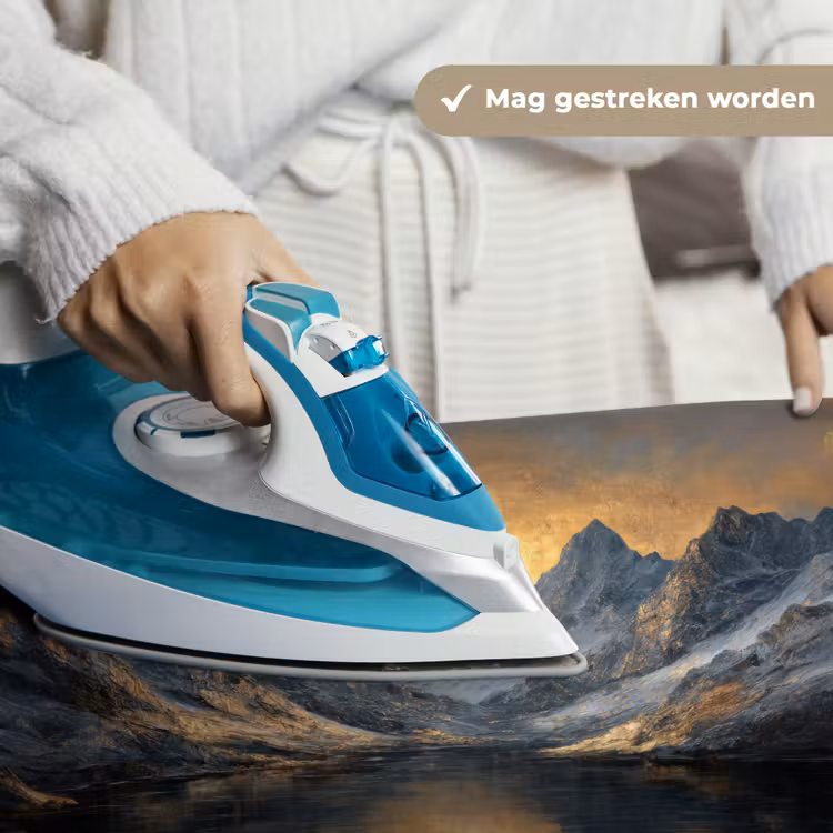 Berglandschap met Gouden Zonsondergang Wandkleed katoen klein -sfeer9
