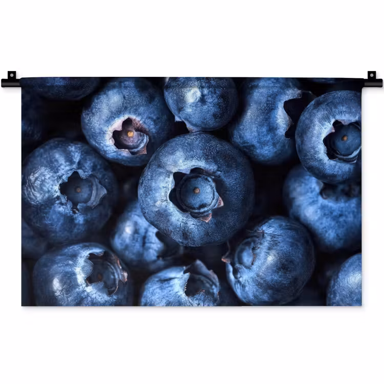 Bessen - Blauw - Fruit Wandkleed katoen klein -zz3d