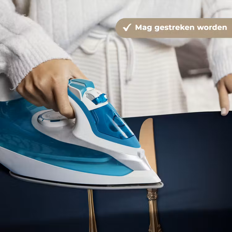 Bestek - Donkerblauw - Goud Wandkleed katoen klein -sfeer9