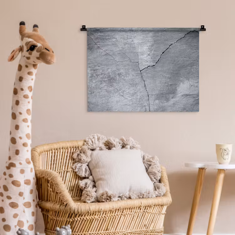 Beton - Grijs - Scheur Wandkleed katoen klein -wsfeer5_kind