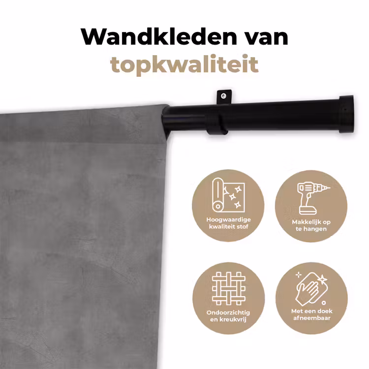 Beton - Structuur - Patroon Wandkleed katoen klein 269 -sfeer2