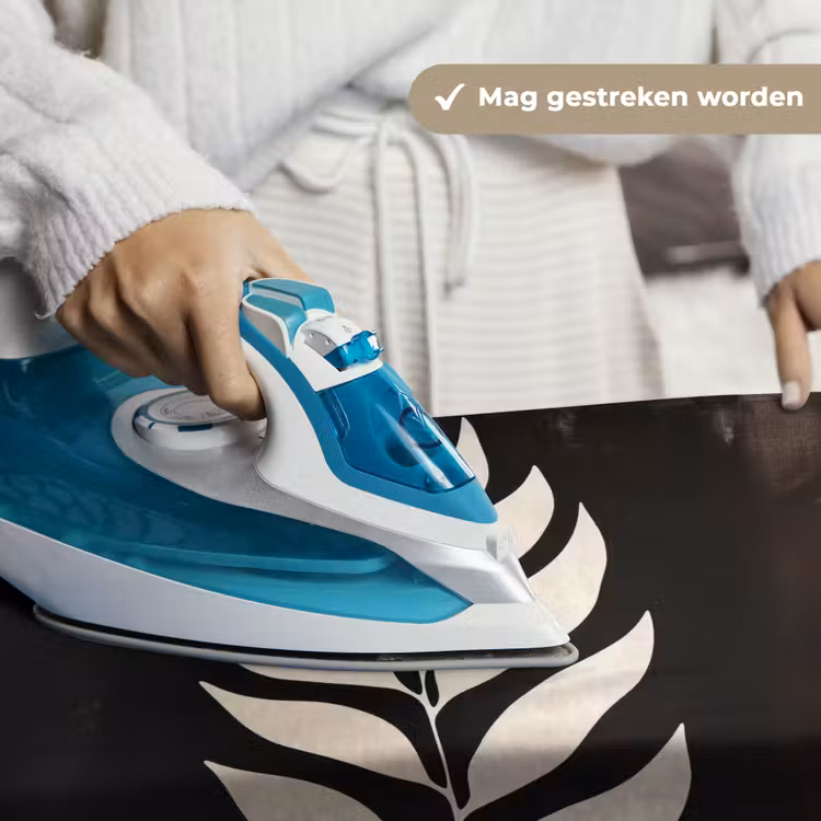 Blad - Wit - Minimalistisch Wandkleed katoen klein -sfeer9