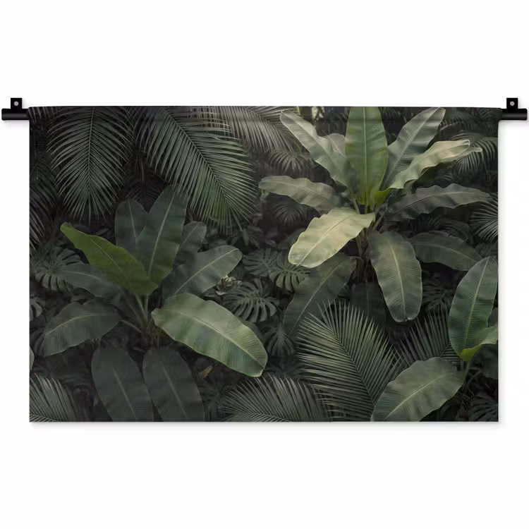 Bladeren - Groen - Tropisch - Natuur Wandkleed katoen klein -zz3d