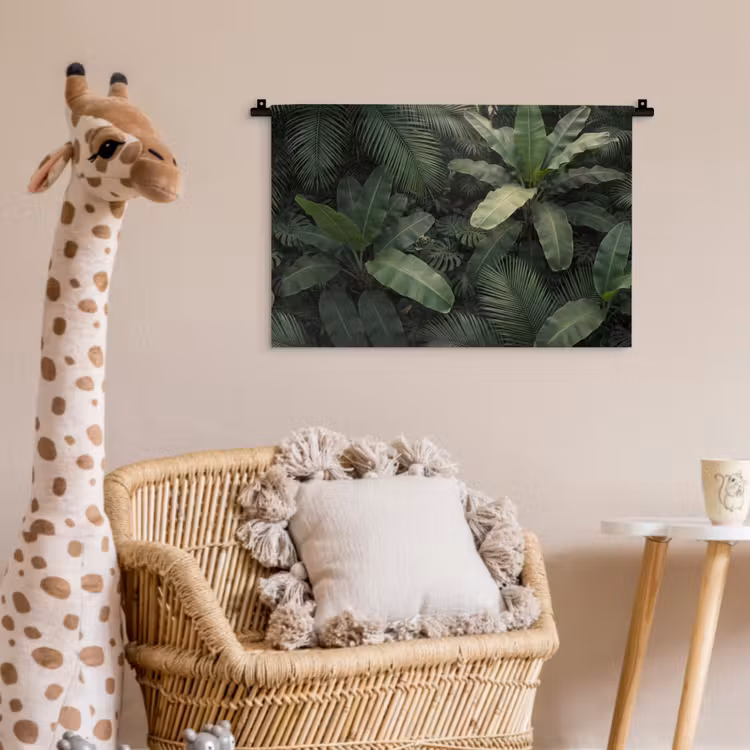 Bladeren - Groen - Tropisch - Natuur Wandkleed katoen klein -wsfeer5_kind