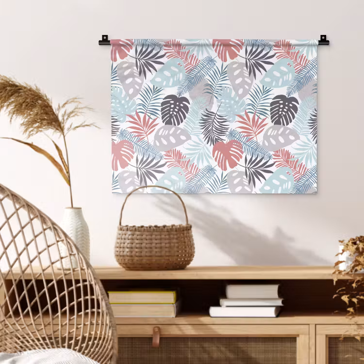 Bladeren - Pastel - Jungle Wandkleed katoen klein -sfeer5
