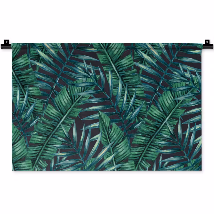 Bladeren - Tropical - Jungle Wandkleed katoen klein -zz3d