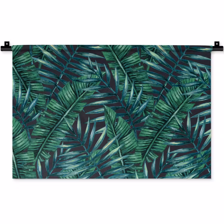 Bladeren - Tropisch - Jungle - Natuur Wandkleed katoen klein -zz3d