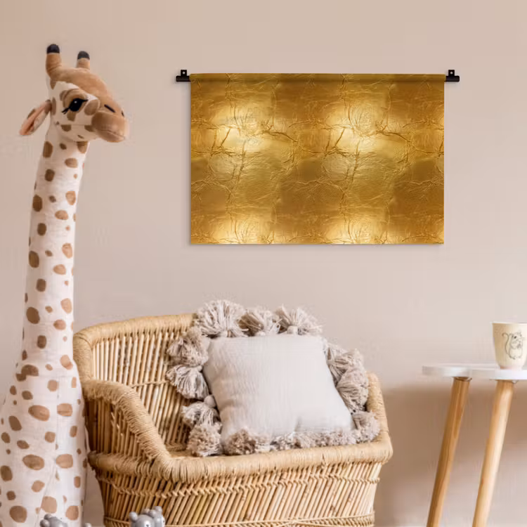 Bladgoud - Vintage - Textuur - Warm Goud Wandkleed katoen klein 269 -wsfeer5_kind