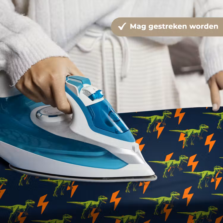 Bliksemschichten - Oranje - Dinosaurussen Wandkleed katoen klein -sfeer9