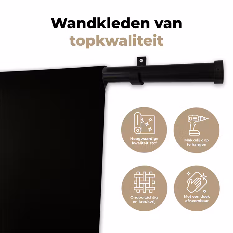 Bloembollen - Wit - Vaas - Minimalistisch Wandkleed katoen klein -sfeer2
