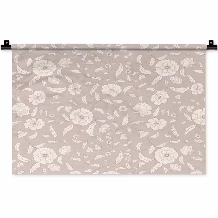 Bloemen - Blaadjes - Patroon Wandkleed katoen klein 269 -zz3d