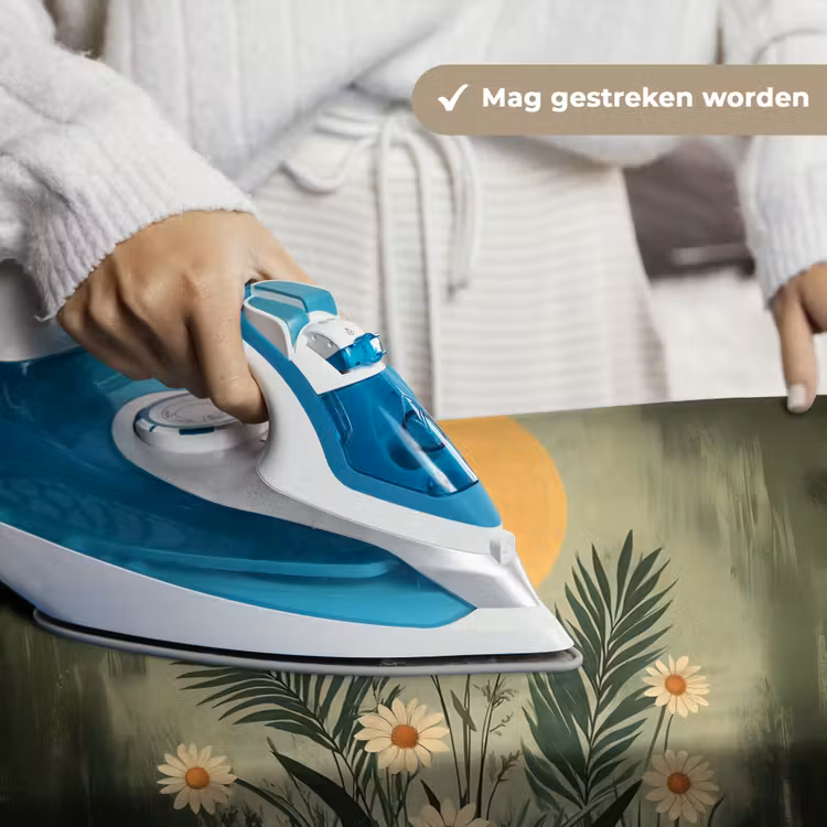 Bloemen - Bladeren - Zon - Groen Wandkleed katoen klein -sfeer9