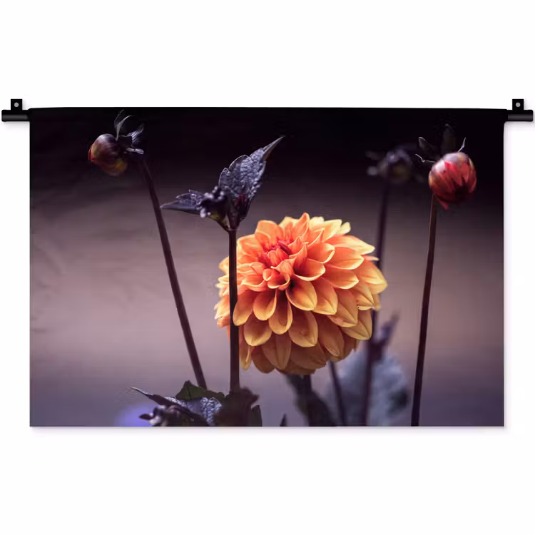 Bloemen - Chrysant - Macro - Planten Wandkleed katoen klein -zz3d