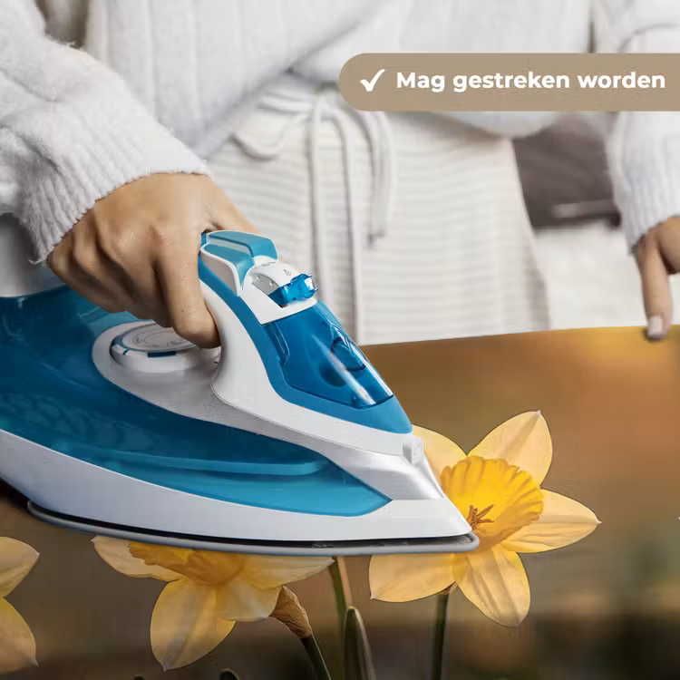 Bloemen - Geel - Wazig Wandkleed katoen klein -sfeer9