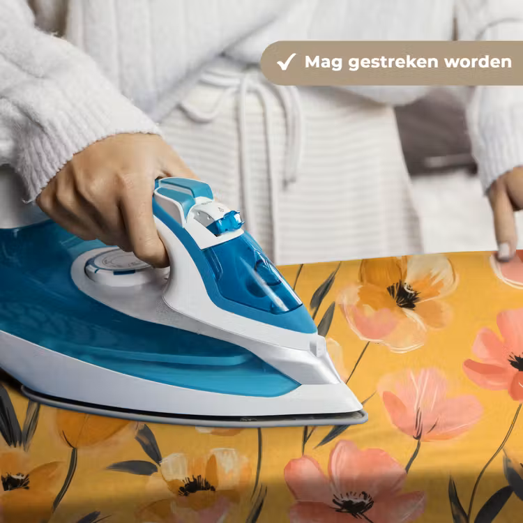 Bloemen - Geschilderd - Geel Wandkleed katoen klein -sfeer9