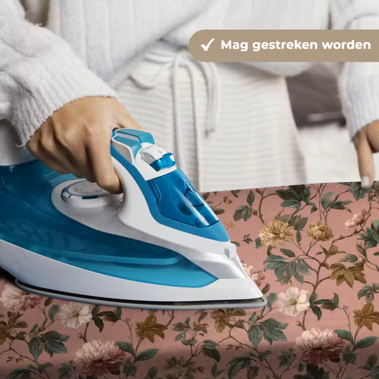 Bloemen - Klassiek - Roze Wandkleed katoen klein 269 -sfeer9