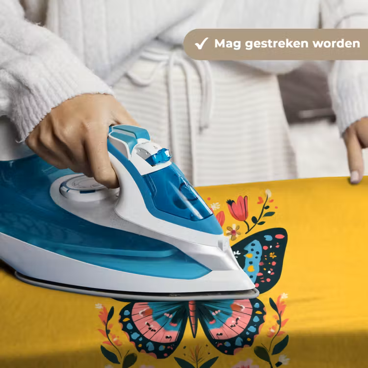 Bloemen - Kleurrijk - Vlinder - Sierlijk Wandkleed katoen klein -sfeer9