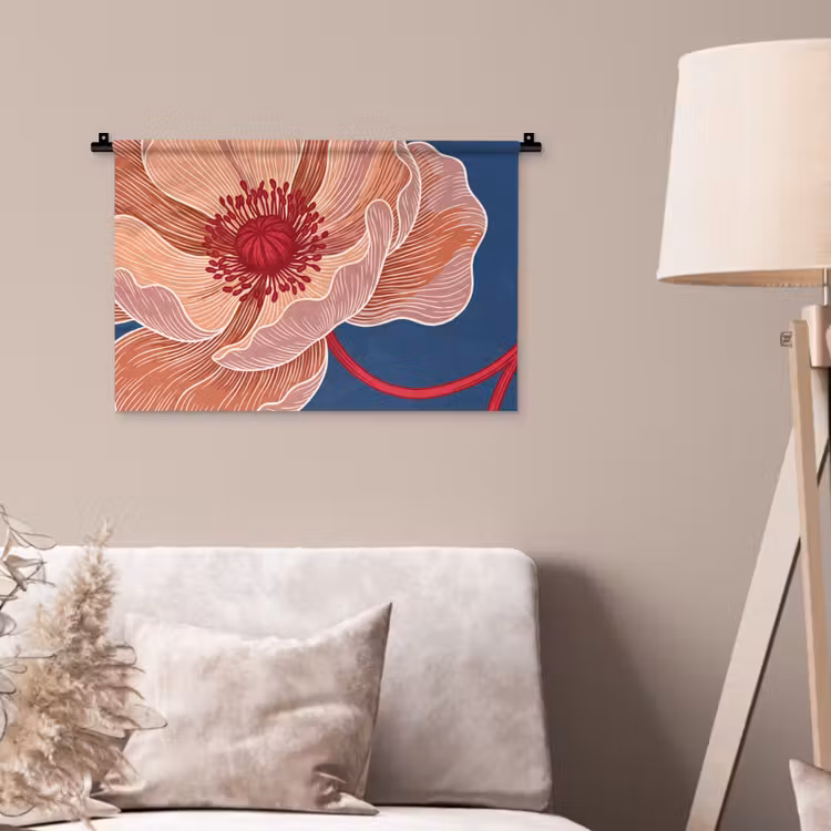 Wandkleed - Bloemen - Modern - Abstract - Bloemen - Modern - Abstract Wandkleed katoen klein