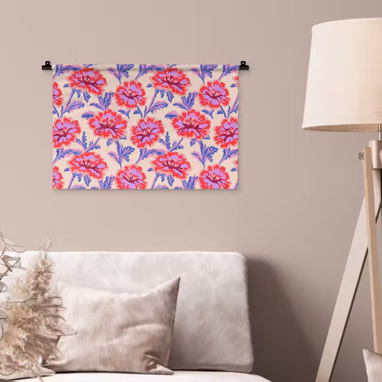 Bloemen - Patroon - Meerkleurig Wandkleed katoen klein 269 -sfeer4