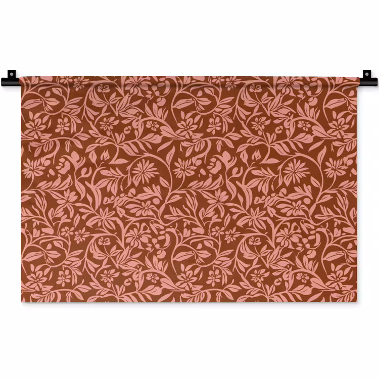 Bloemen - Print - Roze Wandkleed katoen klein 269 -zz3d
