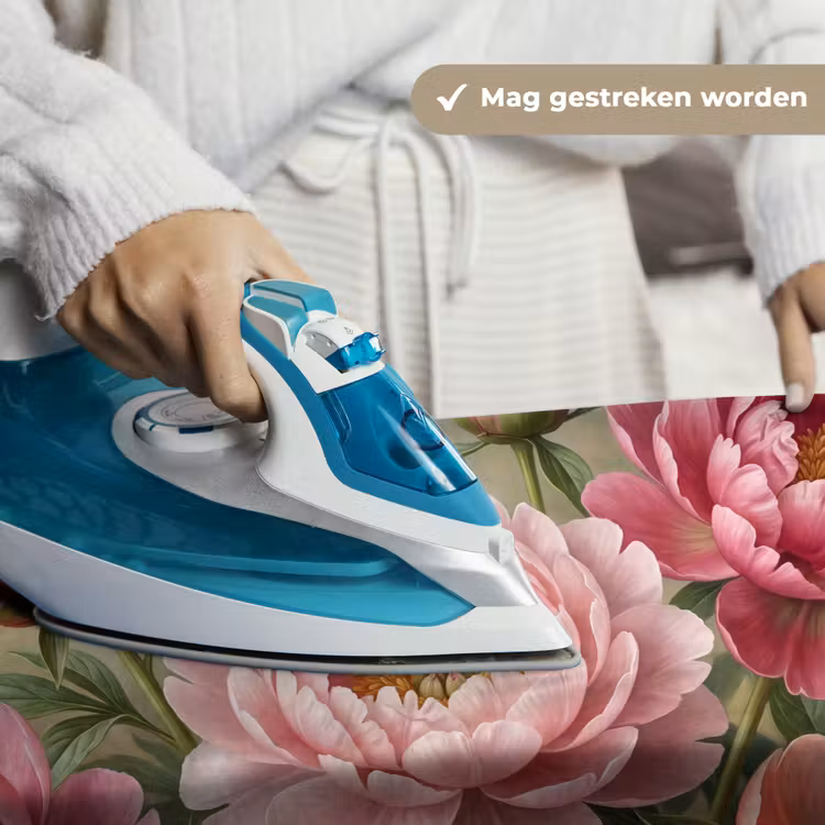 Bloemen - Roze - Klassiek - Gedetailleerd - Natuur Wandkleed katoen klein -sfeer9