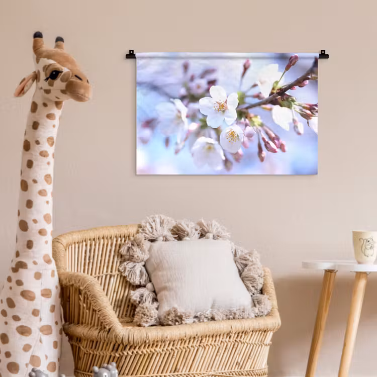 Bloemen - Sakura - Tak - Bloesem takken Wandkleed katoen klein -wsfeer5_kind